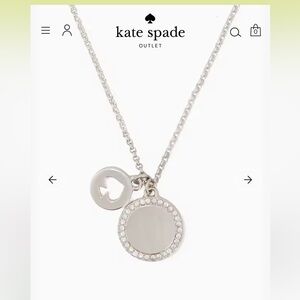 Kate Spade Silver Charm Necklace